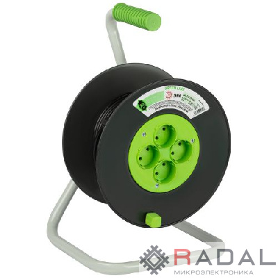 Удлинитель на пластик. катушке 4х20м без заземл. KAT-2x0.75-20m Greenline ПВС 2х0.75 Эра Б0065069