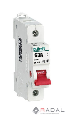 Выключатель-разъединитель ВН-105 ВН105-1P-063A DEKraft 17082DEK