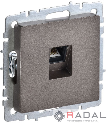 Розетка компьютерная СП RJ45 кат.5E BRITE РК10-БрТБ бронза IEK BR-K10-1-K45