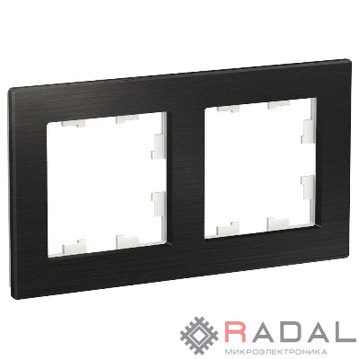 Рамка 2-м AtlasDesign Nature металл оникс SchE ATN312302