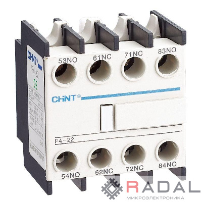 Приставка доп. контакты F4-22 к контактору NC1 и NC2 (R) CHINT 257019