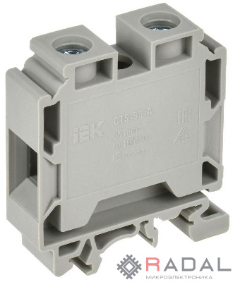 Колодка клеммная CTS с шестигранником 35кв.мм сер. IEK YCT10-01-K03-035